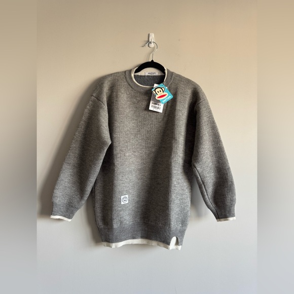 Paul Frank Other - NWT Men’s Paul Frank Gray Fleece Lined Faux White Layer Detail Winter Sweater